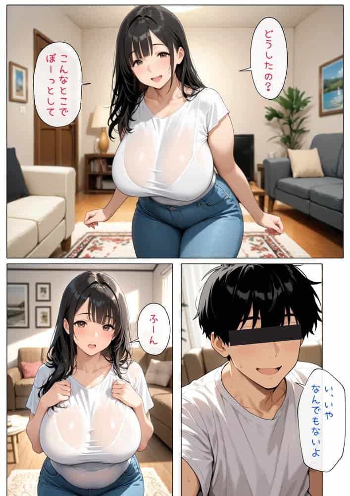 【漫画版】未亡人の母さんと実家でいちゃラブセックス