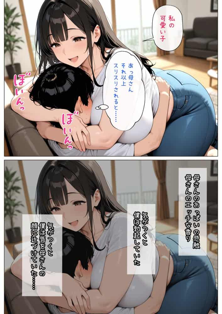 【漫画版】未亡人の母さんと実家でいちゃラブセックス
