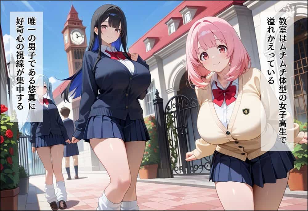 間違って女子校に入学したらムチムチ女子校生に毎日中出しを要求される学園生活〜総集編03〜