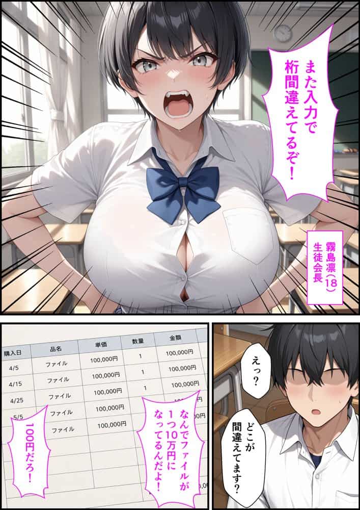 ボーイッシュ生徒会長の弱みを握って強●セックスしたらメス堕ちした話