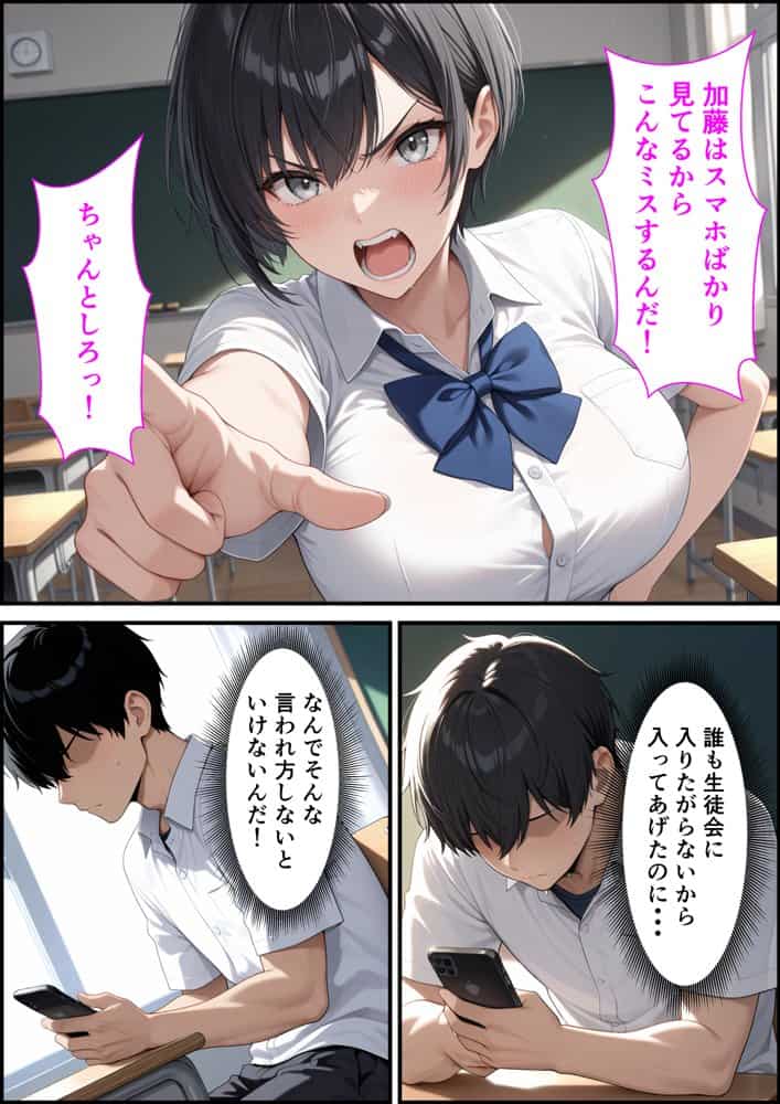 ボーイッシュ生徒会長の弱みを握って強●セックスしたらメス堕ちした話
