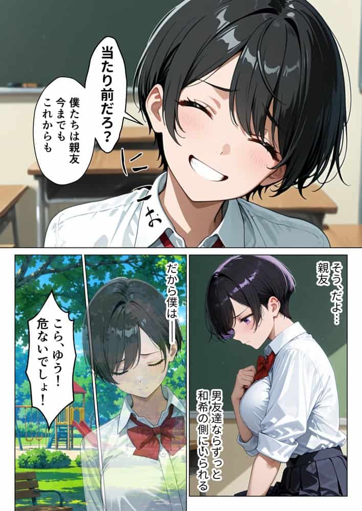 ボーイッシュ巨乳幼馴染のメスの顔を知ってしまった俺がイチャラブ本気セックスする話
